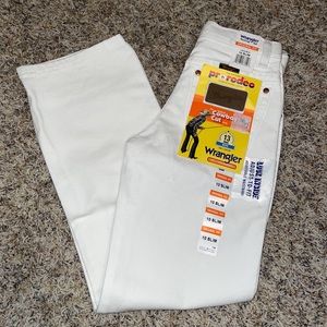 Boys Cowboy cut White Wranglers